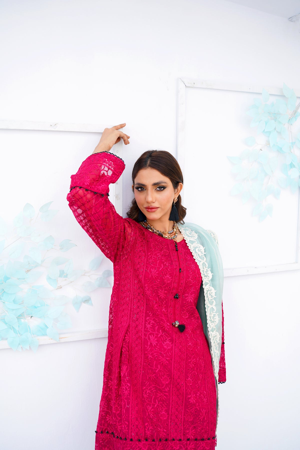 Deep Pink Peplum