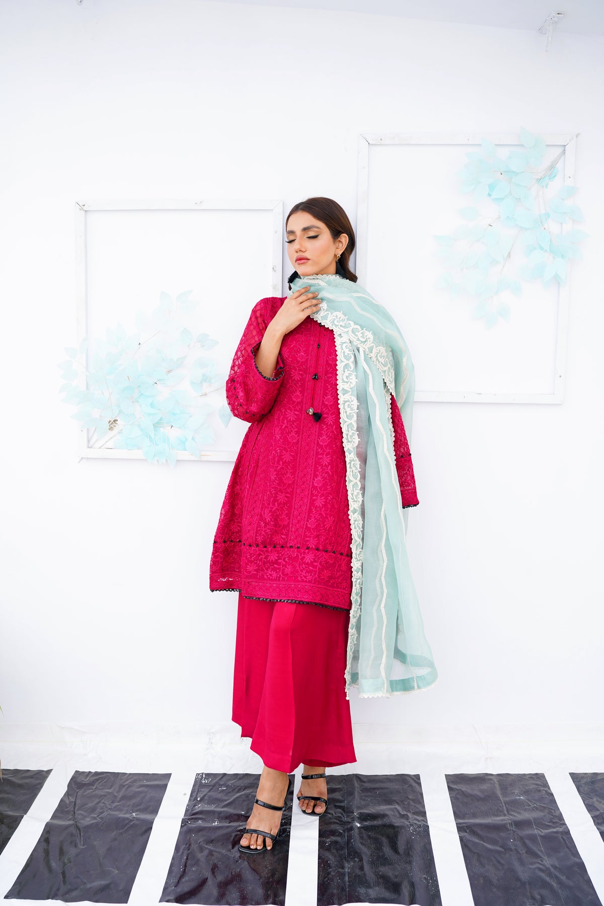 Deep Pink Peplum