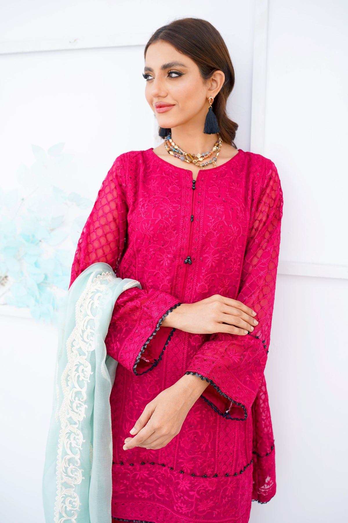 Deep Pink Peplum