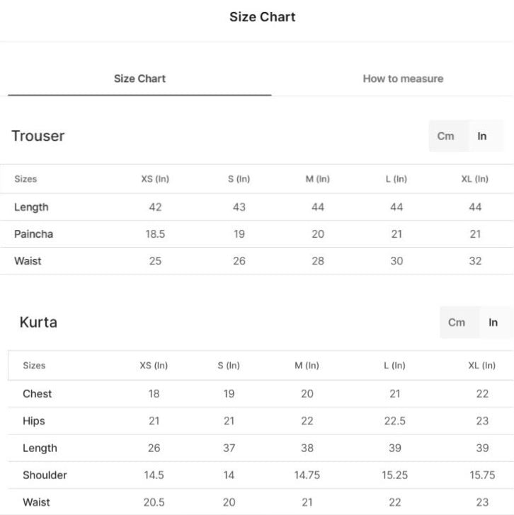 Size guide