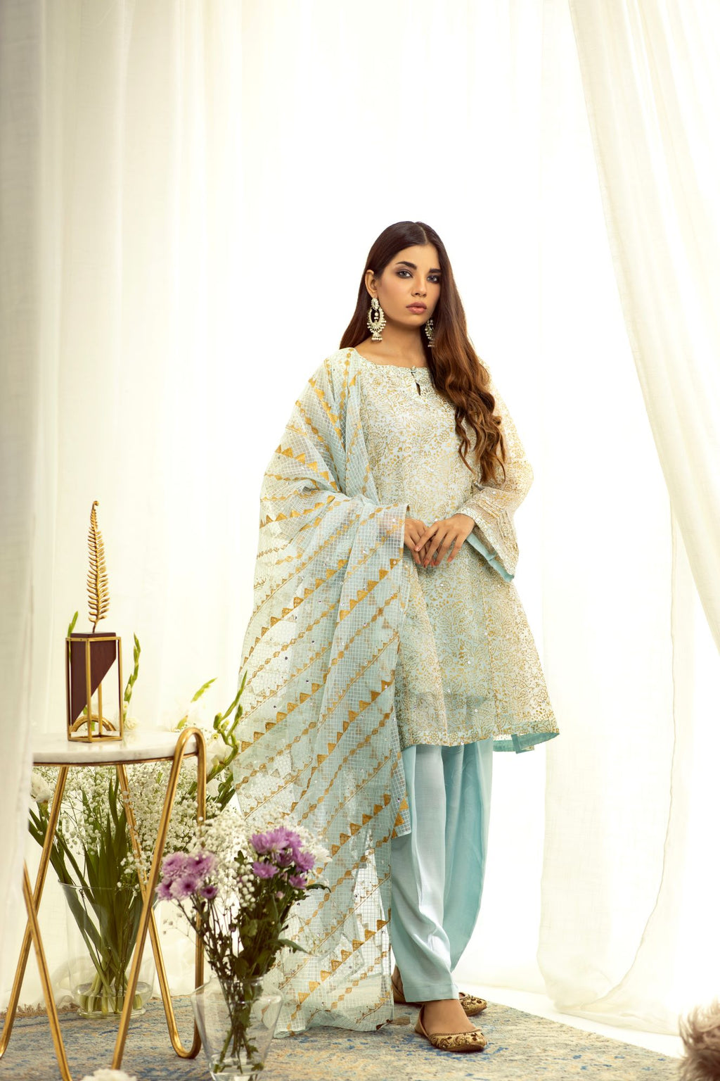Ice Blue Frock