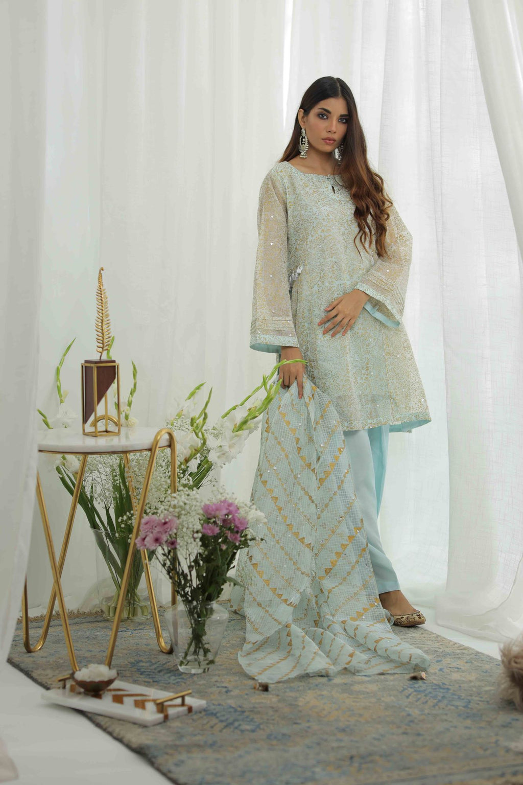 Ice Blue Frock
