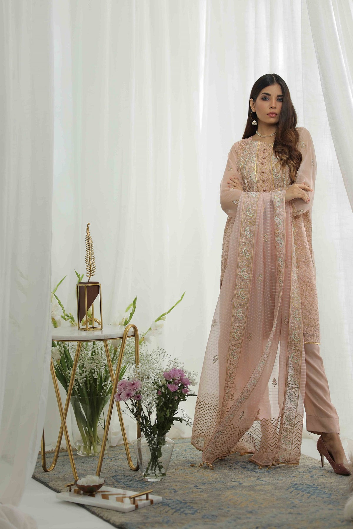 Pastel Pink Organza