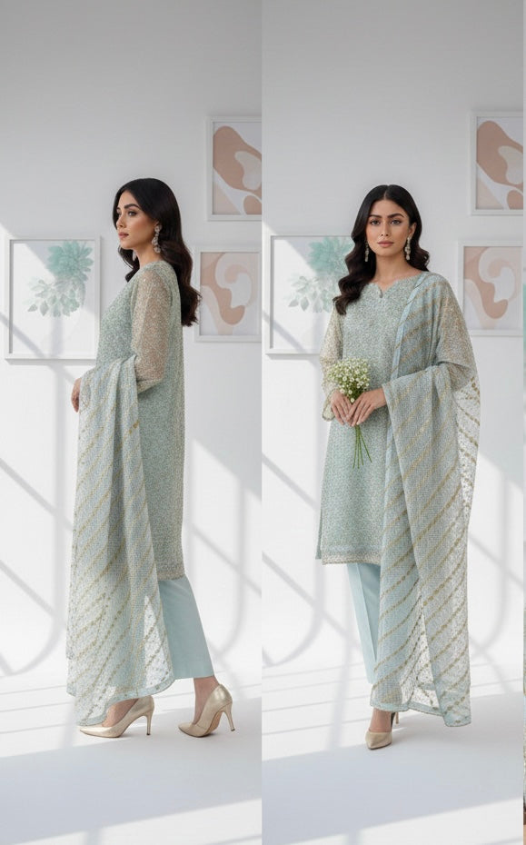 Ice Blue Kurta Set PW-6