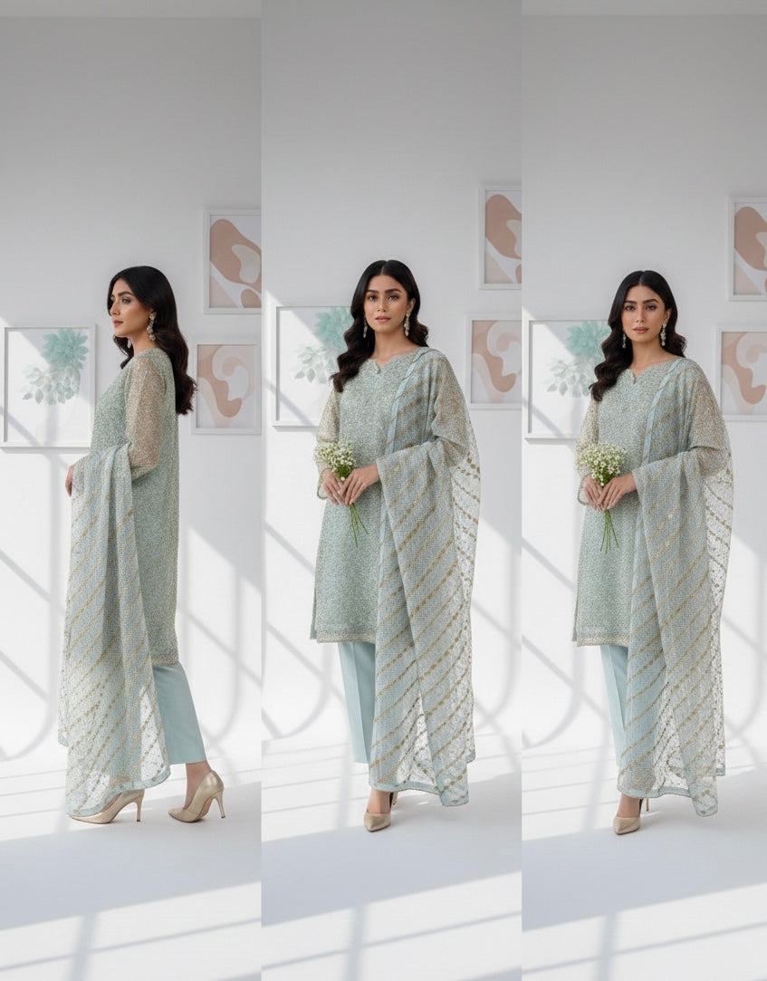 Ice Blue Kurta Set PW-6