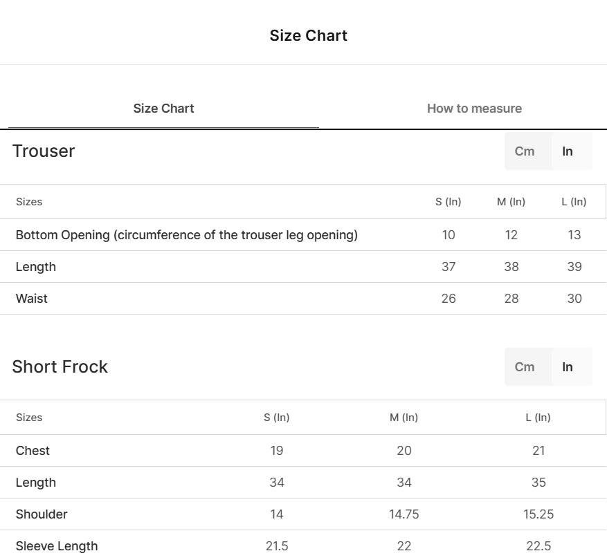Size guide