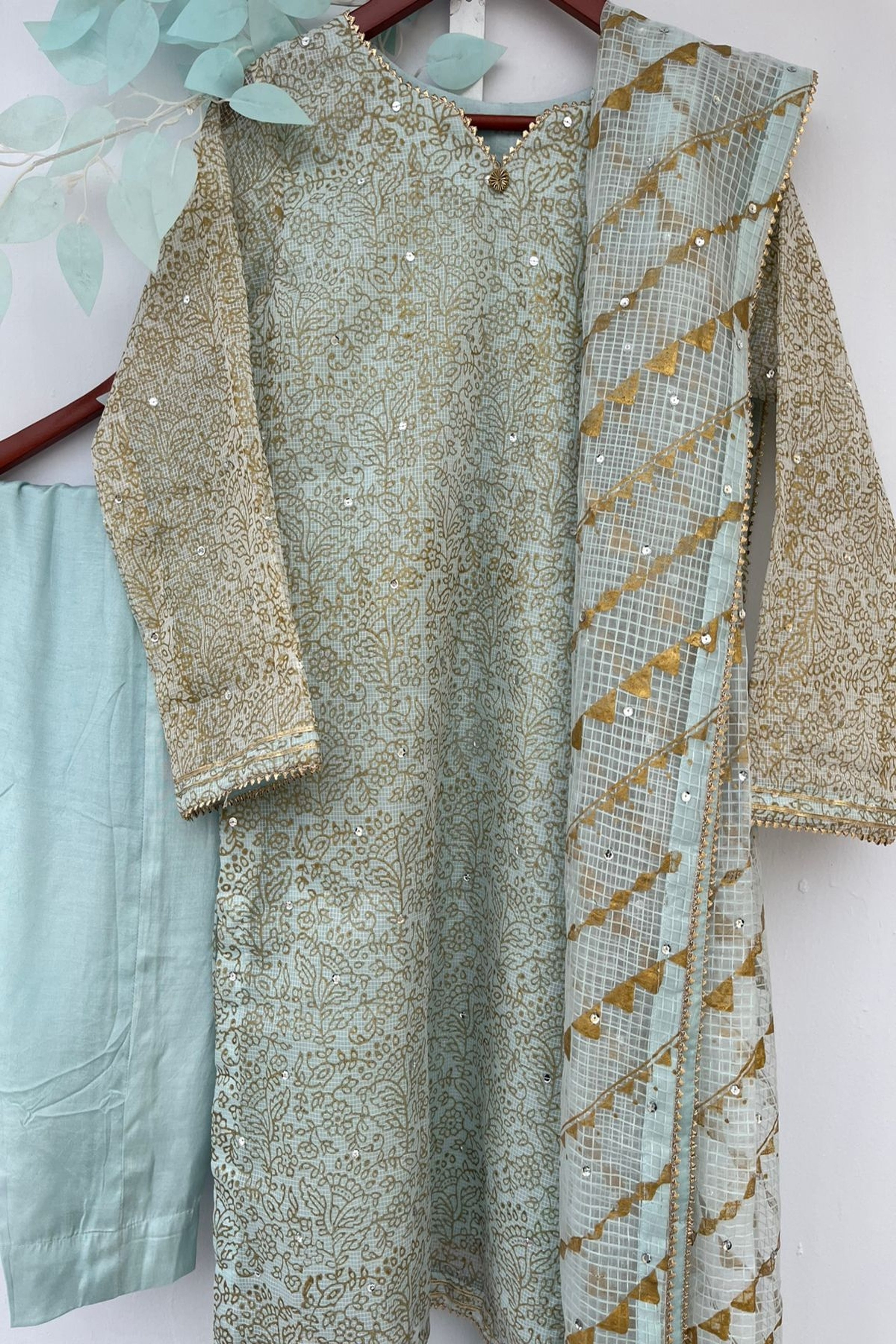 Ice Blue Kurta Set PW-6